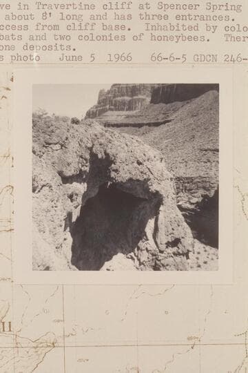 North at cave in Travertine Cliff at Spencer Spring