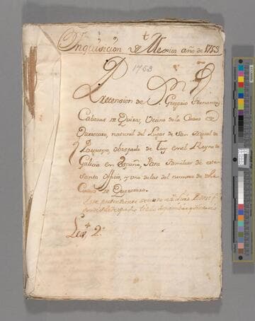 Genealogical information on Gregorio Fernández Cavadas de Quirós