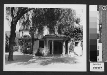 View of rear porch of The Bivouac as temporary headquarters of California Art Club
