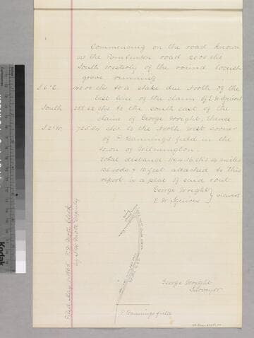 Rancho San Pedro : S35 no. 1 - sketch map of road to Banning's field
