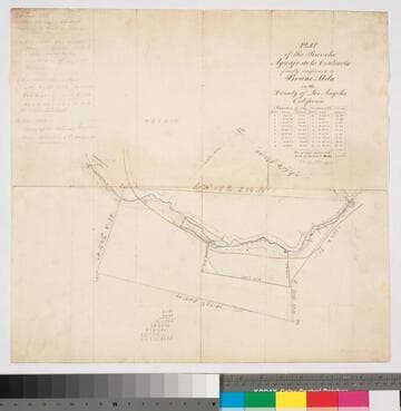 Plat of the Rancho Aguaje de la Centinela finally confirmed to Bruno Abila in the County of Los Angeles California