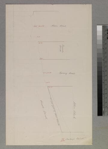 Temple Block & Street : grade profile of Temple Street