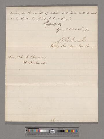 J. S. French letter to A. J. Boreman