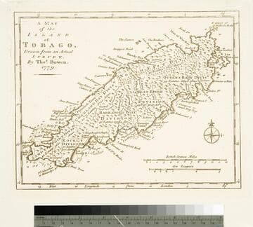 Map of the Island of Tobago, Drawn from an Actual Survey. By. Thos. Bowen, 1779