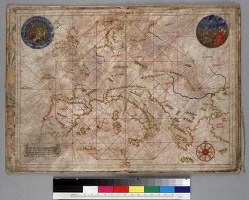 Matheus de Chiara, Portolan atlas, 19th or early 20th-century forgery : [manuscript]