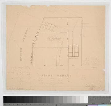 Los Angeles : Oddfellows lot and Hansen home, corner First and Spring Street