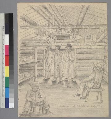 Interior of cabin at Gold Bluffs