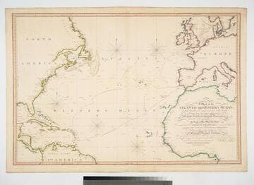 Chart of the Atlantic or Western Ocean, from the parallel of 3 degrees to 59 degrees 30' North Latitude