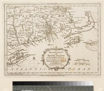 A map of the colony of Rhode Island : with the adjacent parts of Connecticut, Massachusets [sic] Bay, &c. / by Thos. Kitchin Senr. Hydrographer to his Majesty