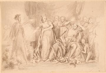 Scene from "Macbeth", Banquo's Ghost