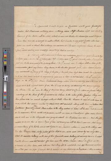 Emin, Joseph. Letter to Elizabeth (Robinson) Montagu