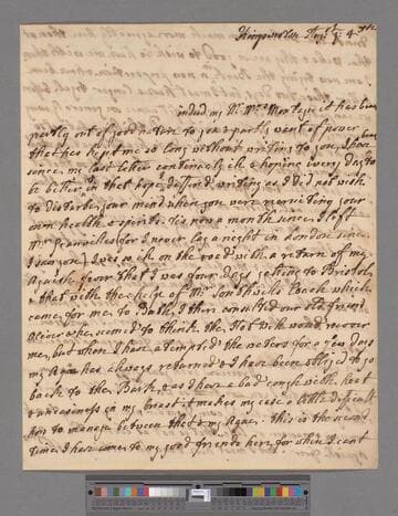 Donnellan, Anne. Letter to Elizabeth (Robinson) Montagu