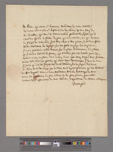 Dromgold, Jean. Letter to Elizabeth (Robinson) Montagu