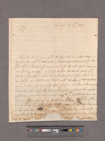 Nanfan, John.Letter tTo William Blathwayt