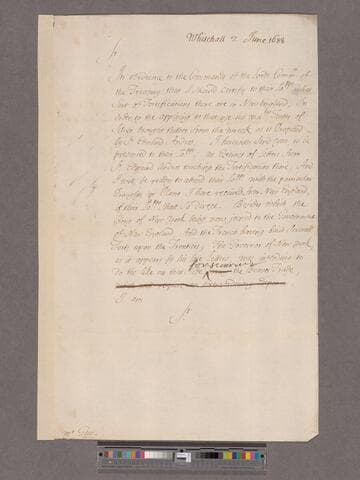 Blathwayt, William. Letter to Henry Guy