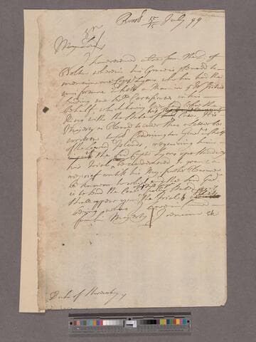 Blathwayt, William. Letter to the [Charles Talbot] Duke of Shrewsbury