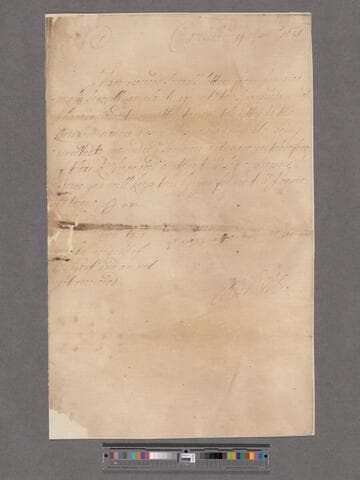 Howard, Charles, 1st Earl of Carlisle 2d crea. Letter to William Blathwayt