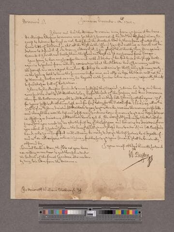Beeston, Sir William. Letter to William Blathwayt
