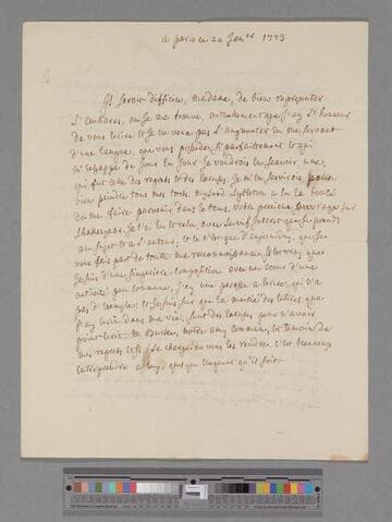 Dromgold, Jean. Letter to Elizabeth (Robinson) Montagu