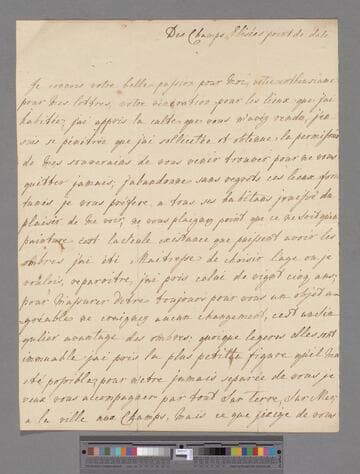Rabutin de Sevigne. Letter to Horatio Walpole, 4th Earl of Orford