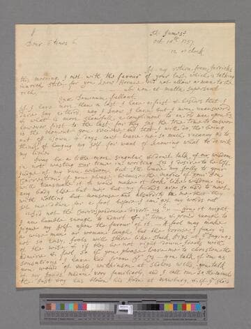 Monsey, Messenger. Letter to Elizabeth (Robinson) Montagu
