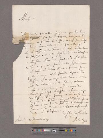 Buys, Paulus. Letter to William Blathwayt