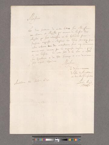 Buys, Paulus. Letter to William Blathwayt