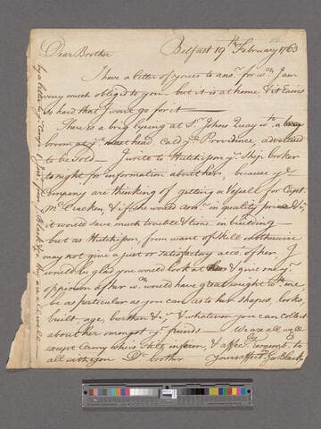 Black, Geo[rge] (a) to "Brother" [Alexander Black?] (b)