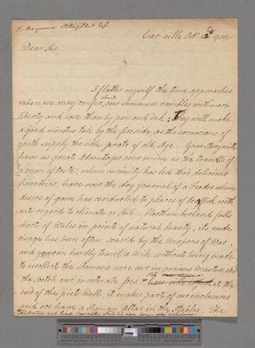 Montagu, Elizabeth (Robinson). Letter to Benjamin Stillingfleet