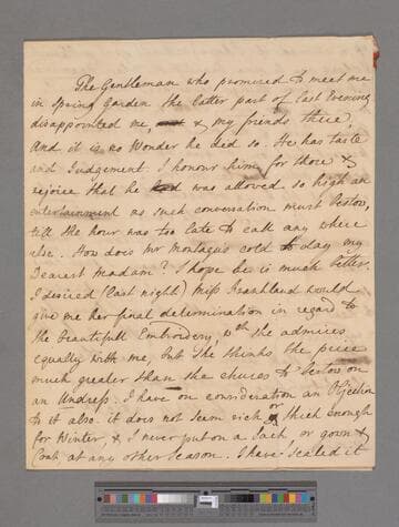Talbot, Mary (de Cardonnel), Countess of Talbot. Letter to Elizabeth (Robinson) Montagu