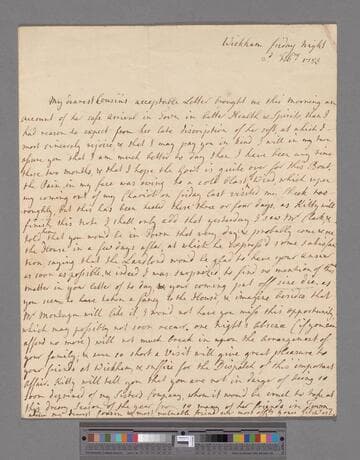 West, Gilbert. Letter to Elizabeth (Robinson) Montagu
