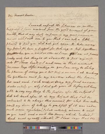 Montagu, Elizabeth (Robinson). Letter to Gilbert West