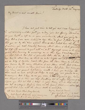 West, Gilbert. Letter to Elizabeth (Robinson) Montagu