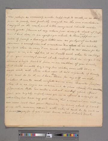 Montagu, Elizabeth (Robinson). Letter to Gilbert West