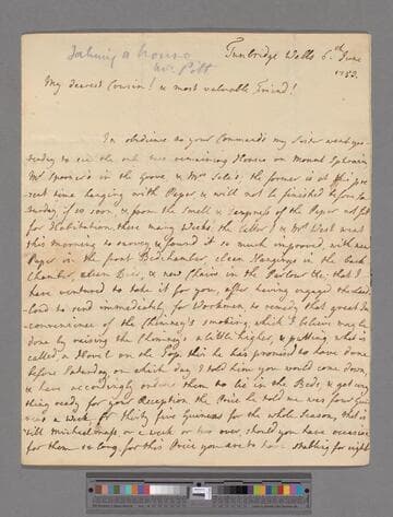 West, Gilbert. Letter to Elizabeth (Robinson) Montagu