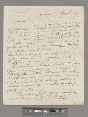 Opie, Amelia (Alderson).  Letter to Eliza (Alderson) Briggs