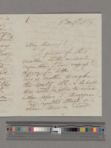 Opie, Amelia (Alderson).  Letter to Eliza (Alderson) Briggs