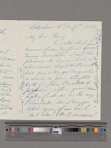 Opie, Amelia (Alderson).  Letter to Henry Perronet Briggs