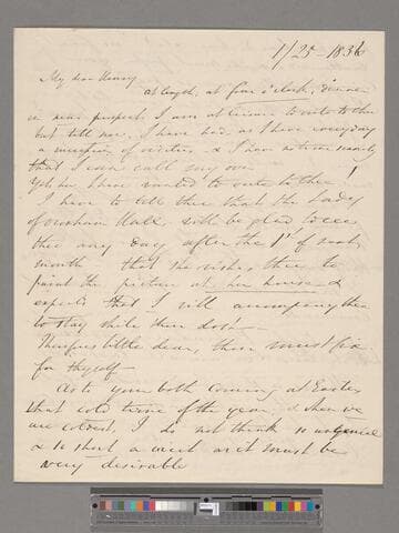 Opie, Amelia (Alderson).  Letter to Henry Perronet Briggs