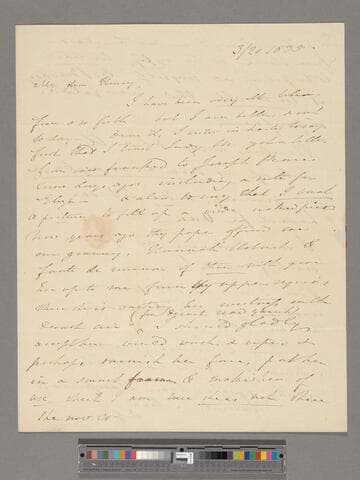 Opie, Amelia (Alderson).  Letter to Henry Perronet Briggs