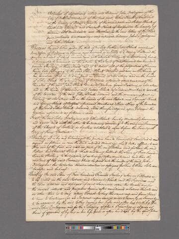 Articles of Agreement . . . Relative to a marriage now intended between John Decluzeau and Esther Black