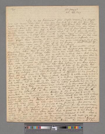 Monsey, Messenger. Letter to Elizabeth (Robinson) Montagu
