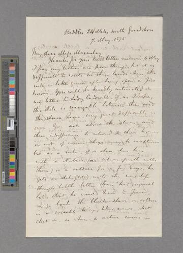 Charles George Gordon. Letter to Frances Macaulay