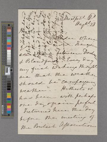 Frances Macaulay. Letter to Annie (Parker) Cardwell, after Viscountess Cardwell