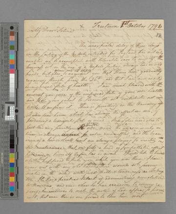 Zachary Macaulay. Letter to Selina (Mills) after Macaulay