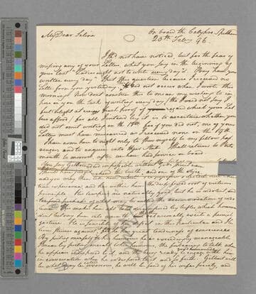 Zachary Macaulay. Letter to Selina (Mills) after Macaulay