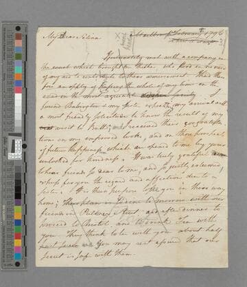 Zachary Macaulay. Letter to Selina (Mills) after Macaulay