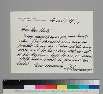 Composer Igor Stravinsky writes to GBH