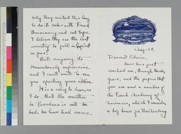 Writer Anita Loos writes to EPH