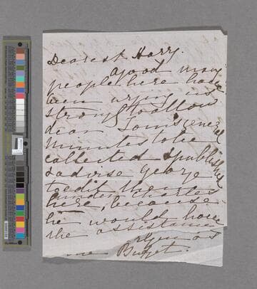 Hannah More (Macaulay) Trevelyan, Lady. Letter to Henry Thurston Holland, after Viscount Knutsford
